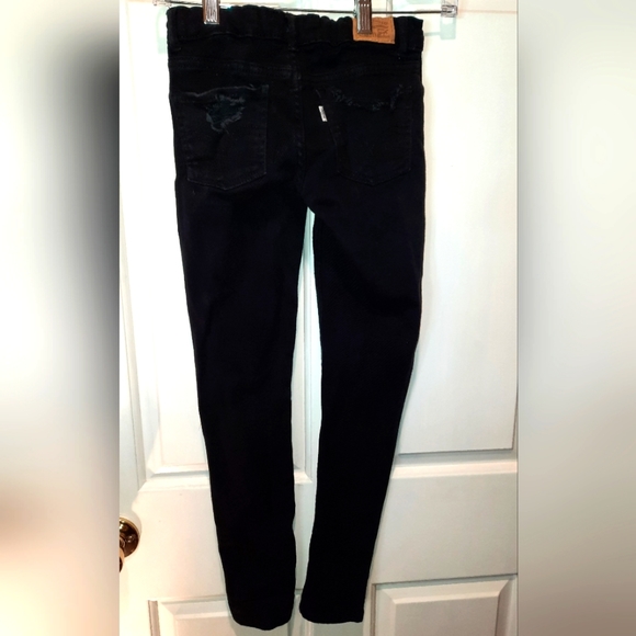 Levi's Strauss 710 Super Skinny Black Denim Jeans size 10 - Picture 8 of 13